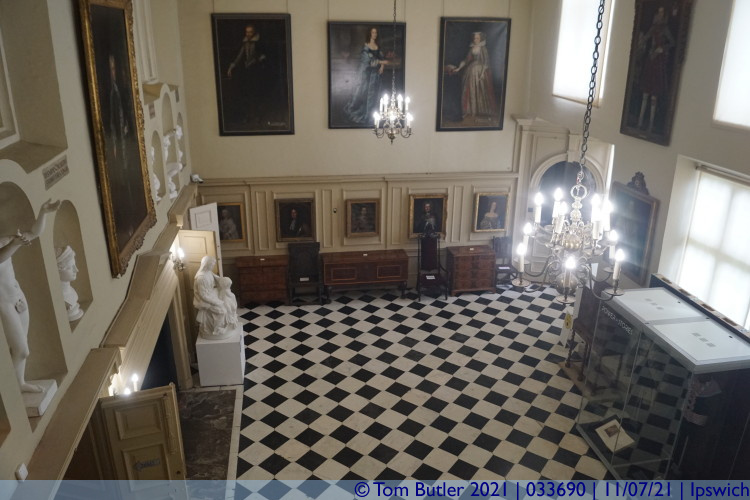 Photo ID: 033690, Looking down on the entrance hall, Ipswich, England