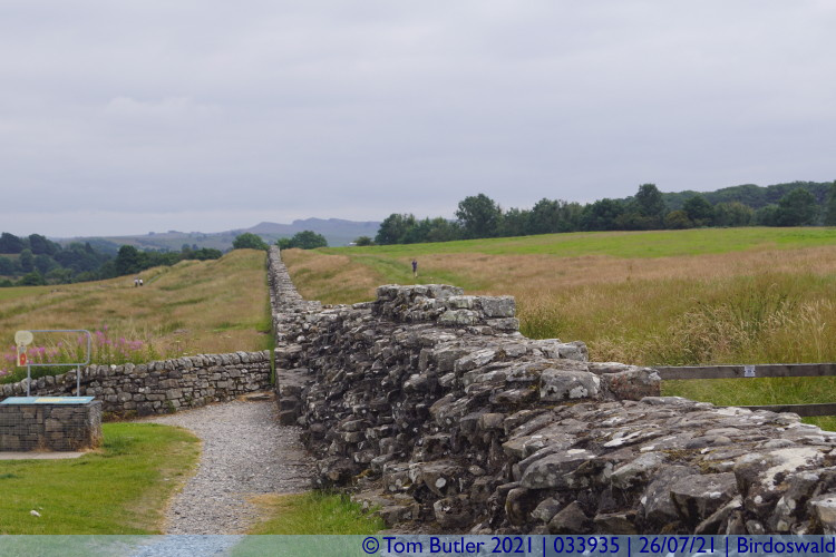Photo ID: 033935, Hadrian's Wall - left barbarians; right empire, Birdoswald, England
