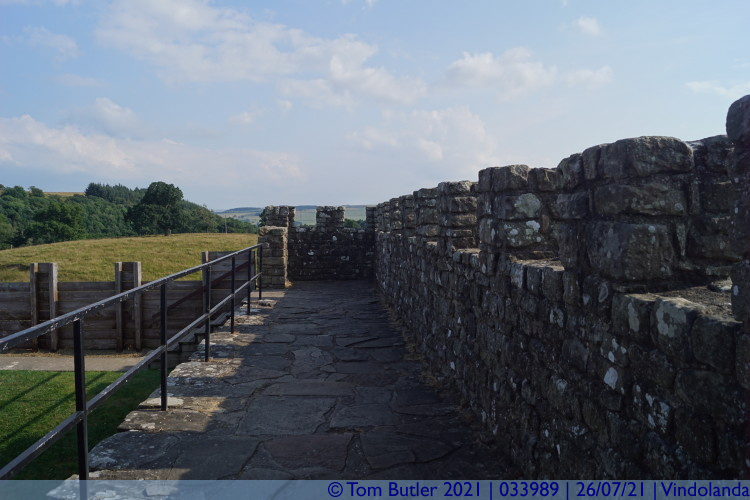 Photo ID: 033989, On the wall, Vindolanda, England
