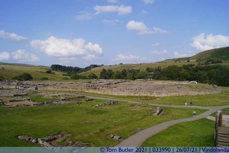 Photo ID: 033990, Fort from a tower, Vindolanda, England
