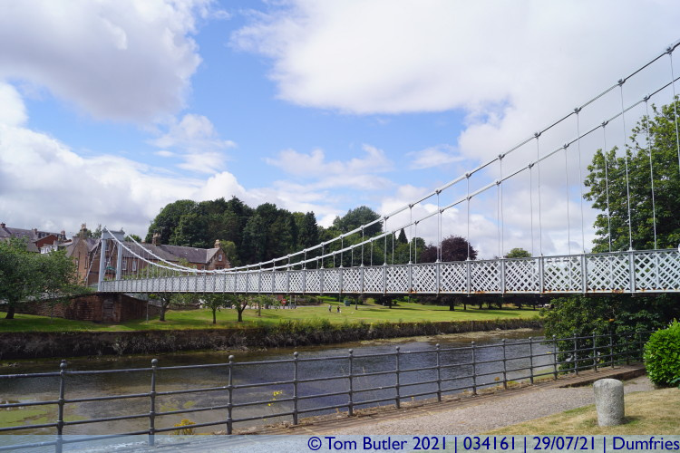 Photo ID: 034161, The Suspension Bridge, Dumfries, Scotland