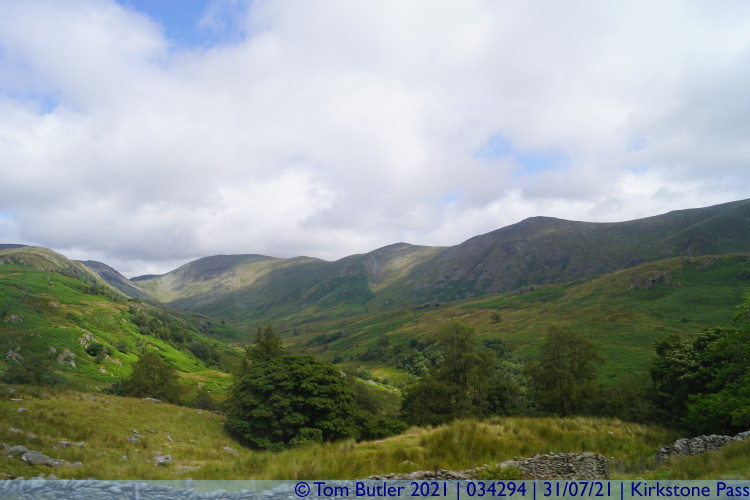 Photo ID: 034294, View up a valley, Kirkstone Pass, England