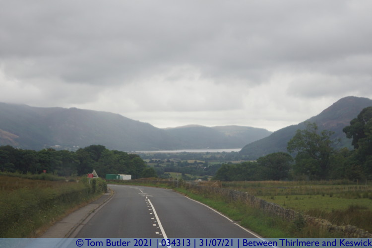 Photo ID: 034313, Bassenthwaite Lake in the distance, Between Thirlmere and Keswick, England