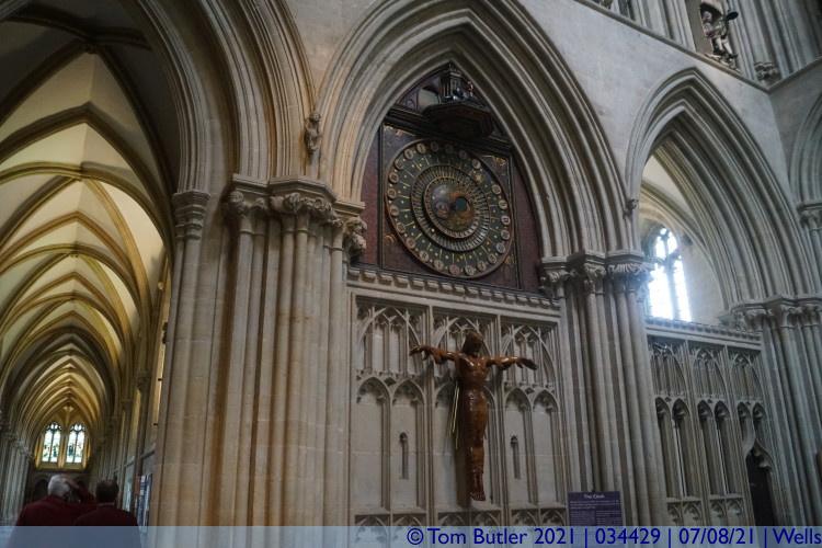 Photo ID: 034429, Cathedral Clock, Wells, England