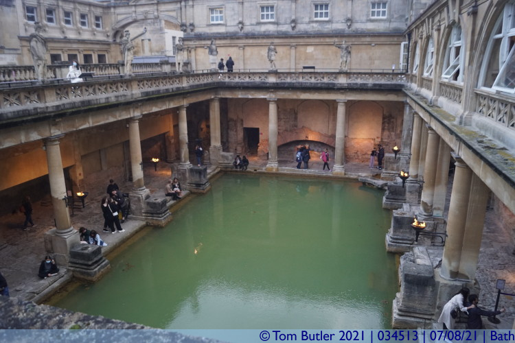 Photo ID: 034513, Looking down on the Baths, Bath, England