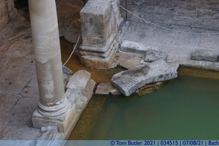 Photo ID: 034515, Feed from the hot spring into the main bath, Bath, England