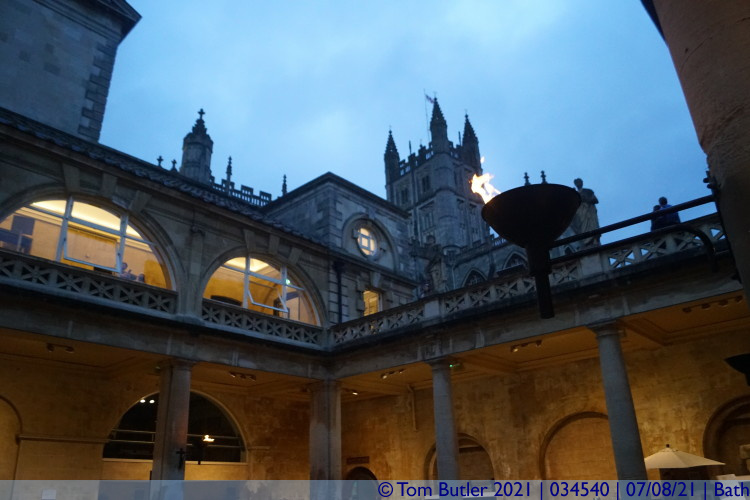 Photo ID: 034540, Baths and Abbey, Bath, England