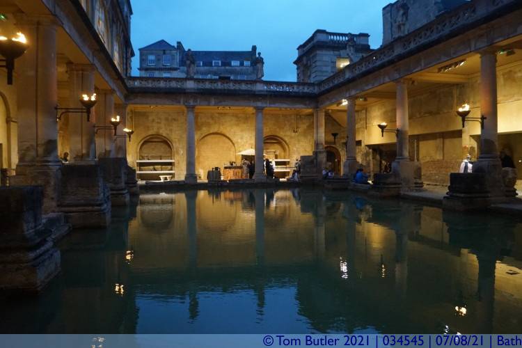 Photo ID: 034545, The Baths at night, Bath, England