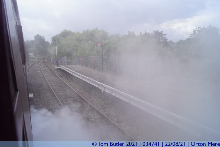 Photo ID: 034741, Departing in a cloud of steam, Orton Mere, England