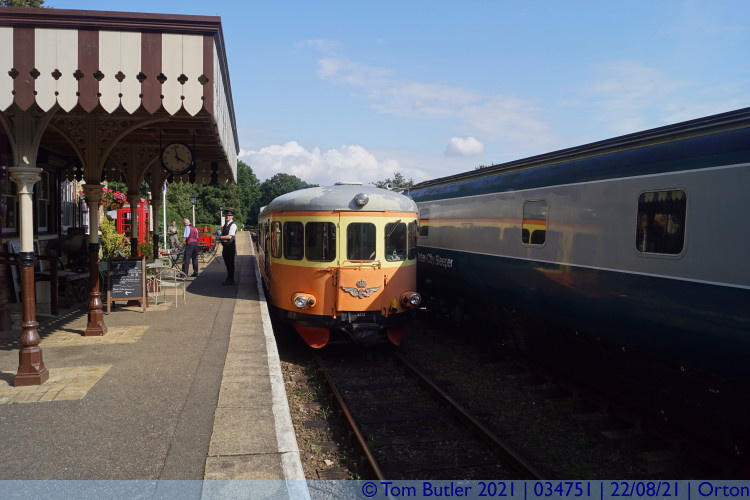 Photo ID: 034751, Swedish railcar and British sleeper, Orton, England