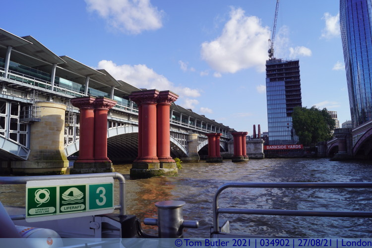 Photo ID: 034902, Supports for the old Blackfriars railway bridge, London, England