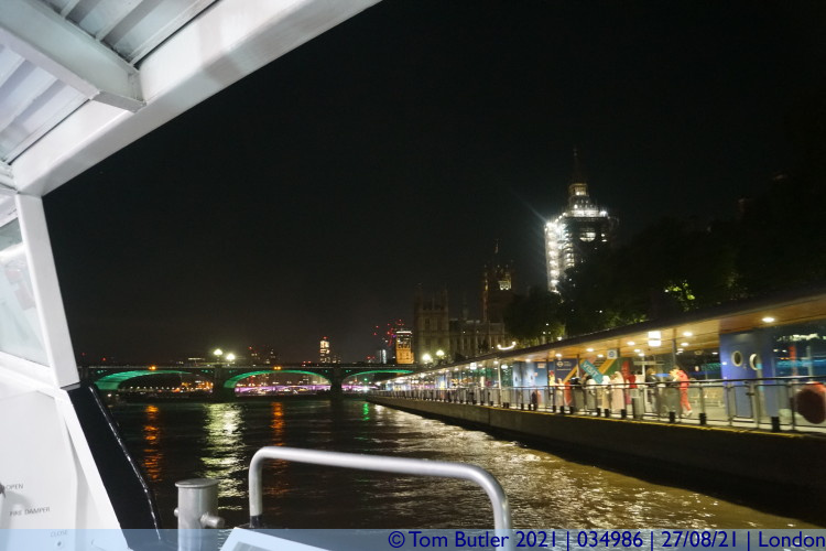 Photo ID: 034986, Westminster Pier at night, London, England