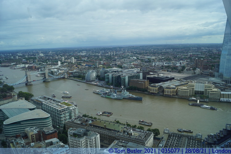 Photo ID: 035077, Tower Bridge and HMS Belfast, London, England