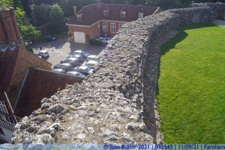 Photo ID: 035545, Looking along the walls, Farnham, England