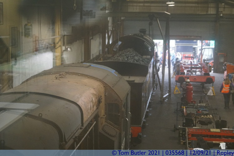 Photo ID: 035568, Inside the engine workshop, Ropley, England