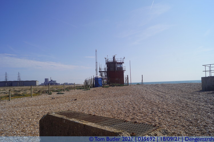 Photo ID: 035692, Coastguard tower and Nuclear Plant, Dengemarsh, England