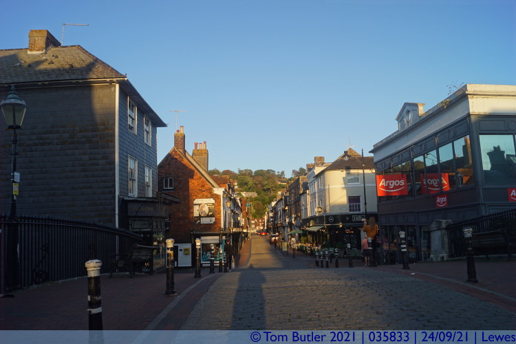 Photo ID: 035833, View up Cliff High Street, Lewes, England