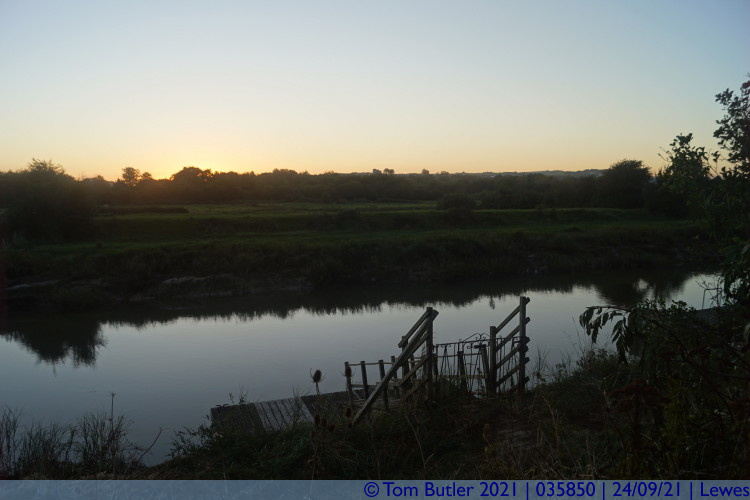 Photo ID: 035850, The Ouse at sunset, Lewes, England