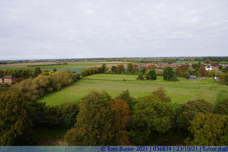 Photo ID: 036834, View from the battlements, Tattershall, England