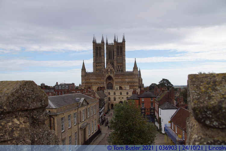 Photo ID: 036903, Cathedral from the castle, Lincoln, England