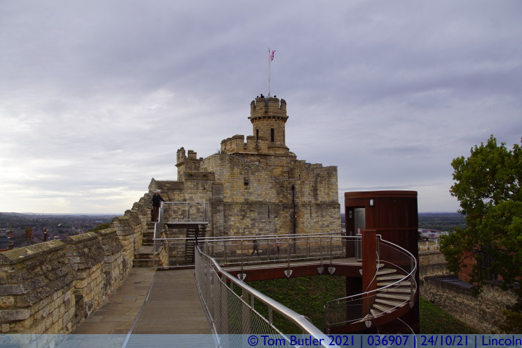 Photo ID: 036907, Observatory Tower from the walls, Lincoln, England