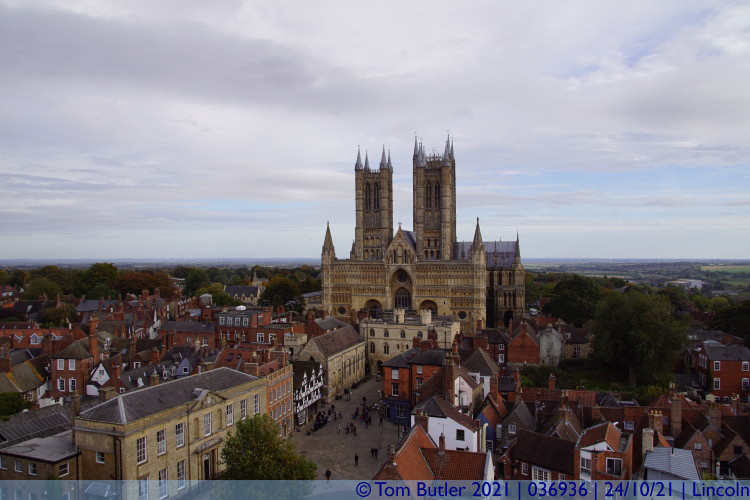 Photo ID: 036936, Cathedral from the castle, Lincoln, England