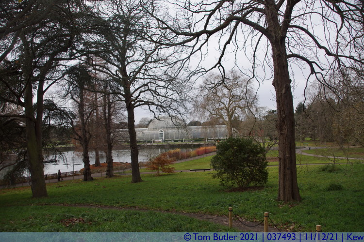 Photo ID: 037493, Palm house from the temple, Kew, England