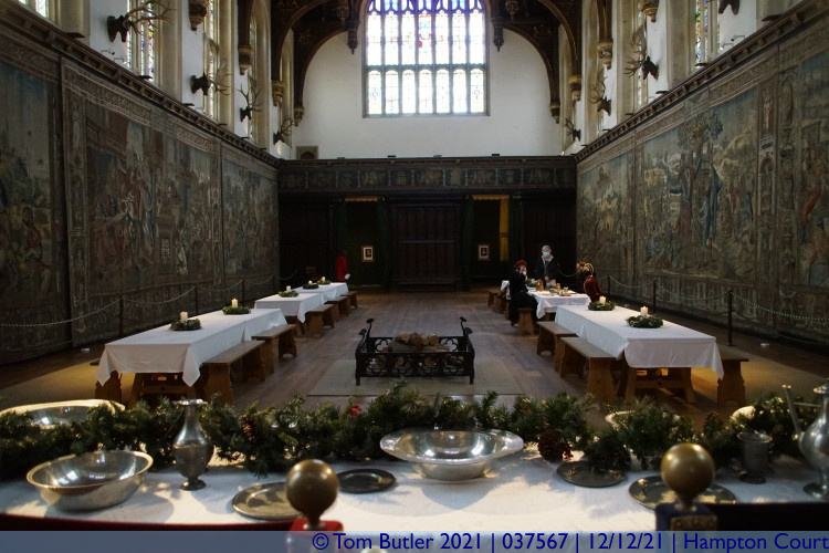 Photo ID: 037567, View from the top table, Hampton Court, England