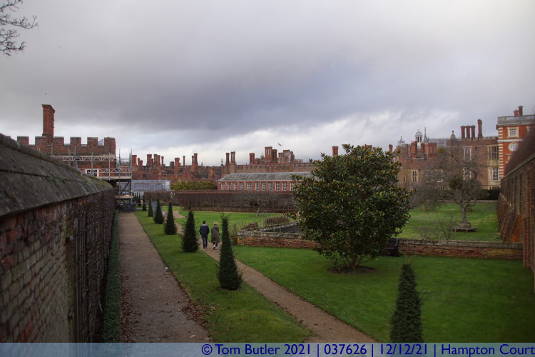 Photo ID: 037626, Side gardens, Hampton Court, England