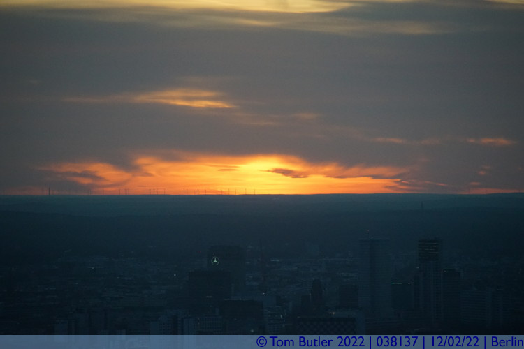 Photo ID: 038137, Sunset from the TV Tower, Berlin, Germany