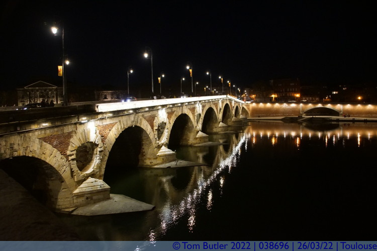 Photo ID: 038696, Pont Neuf at Night, Toulouse, France