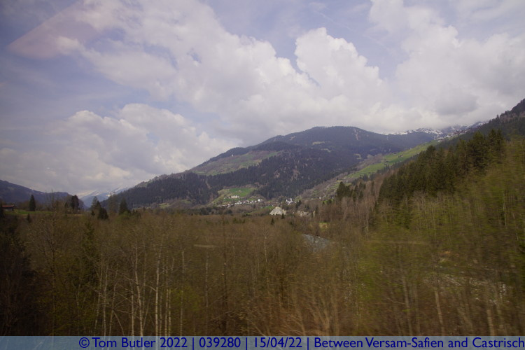Photo ID: 039280, Heading onto the Vorderrhine valley floor, Between Versam-Safien and Castrisch, Switzerland