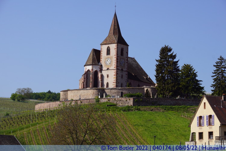 Photo ID: 040174, Church and Vineyards, Hunawihr, France