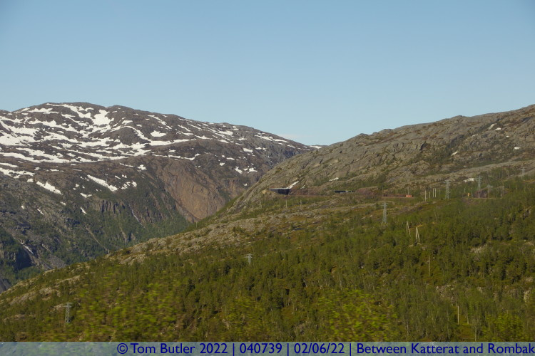 Photo ID: 040739, Railway line higher up the cliffs, Between Katterat and Rombak, Norway