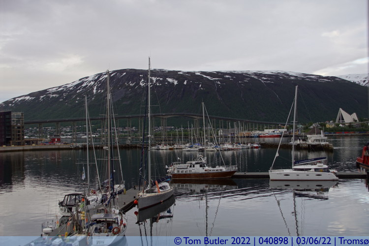 Photo ID: 040898, Harbour and Bridge, Troms, Norway
