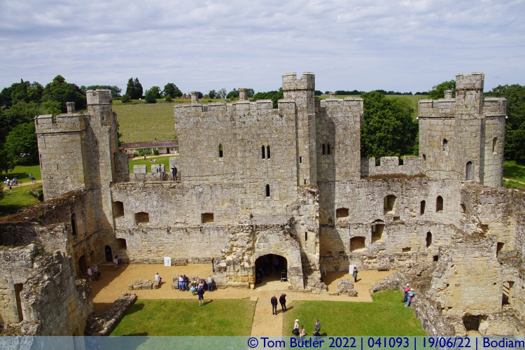 Photo ID: 041093, Castle seen from the Postern Tower, Bodiam, England