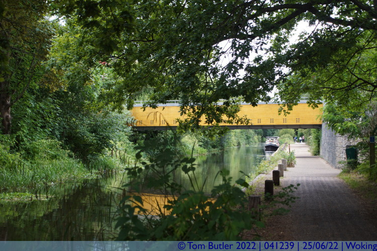 Photo ID: 041239, Canal and footbridge, Woking, England