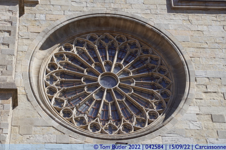 Photo ID: 042584, Rose Window, Carcassonne, France