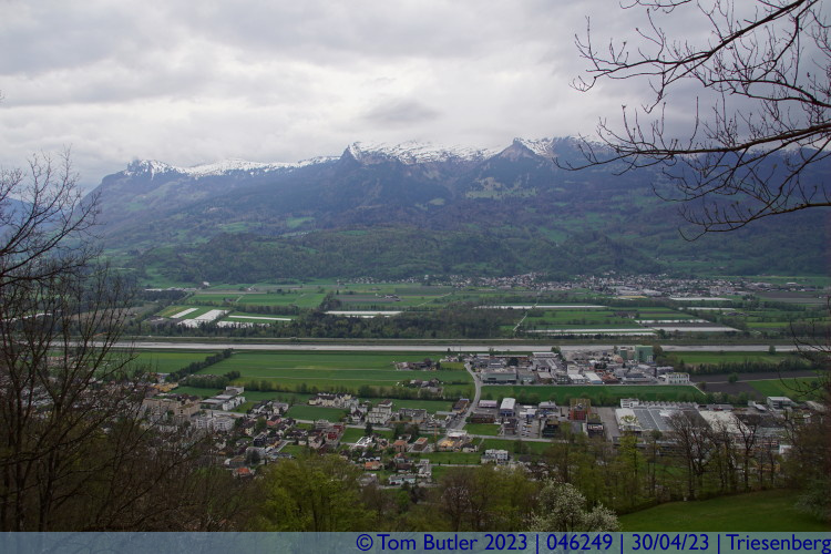Photo ID: 046249, View down on Triesen FL and Sevelen CH, Triesenberg, Liechtenstein
