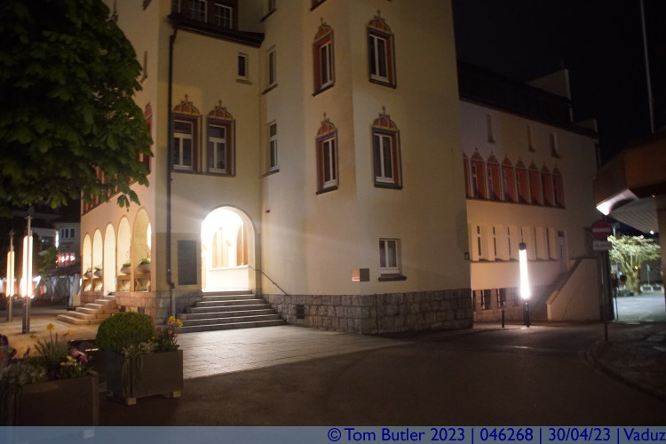 Photo ID: 046268, Townhall at night, Vaduz, Liechtenstein