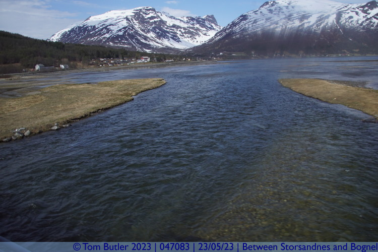 Photo ID: 047083, River emptying into the Langfjorden, Between Storsandnes and Bognel, Norway
