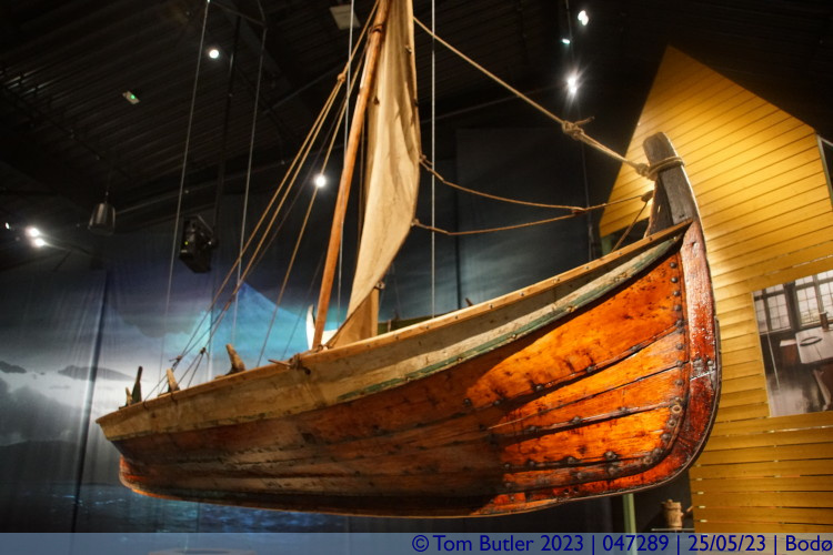 Photo ID: 047289, Model of a wooden boat, Bod, Norway