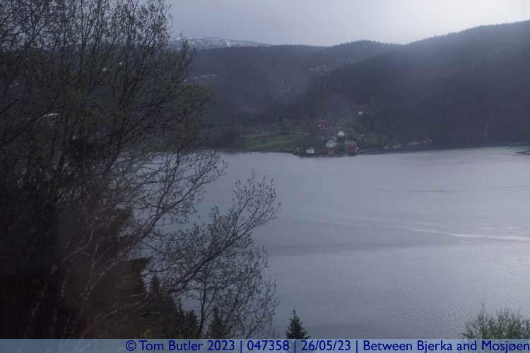 Photo ID: 047358, Fjord from the Nordlandsbanen, Between Bjerka and Mosjen, Norway