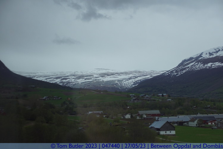 Photo ID: 047440, Snow covered mountains, Between Oppdal and Dombs, Norway