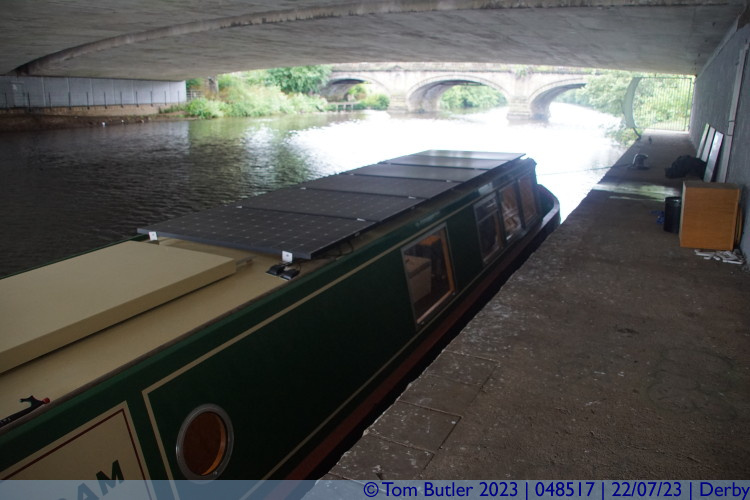 Photo ID: 048517, Solar powered narrowboat, Derby, England