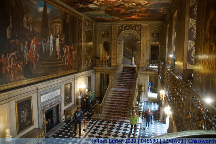 Photo ID: 048590, Above the Great Hall, Chatsworth, England