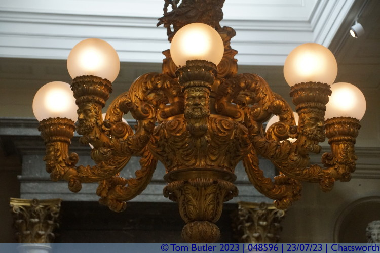 Photo ID: 048596, Aggressive chandelier, Chatsworth, England