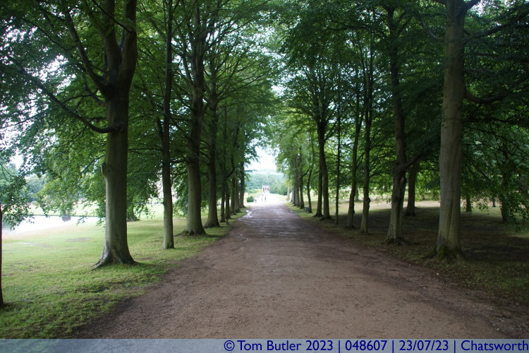 Photo ID: 048607, Looking down the avenue, Chatsworth, England