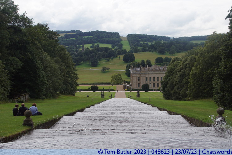 Photo ID: 048623, View from the cascade, Chatsworth, England