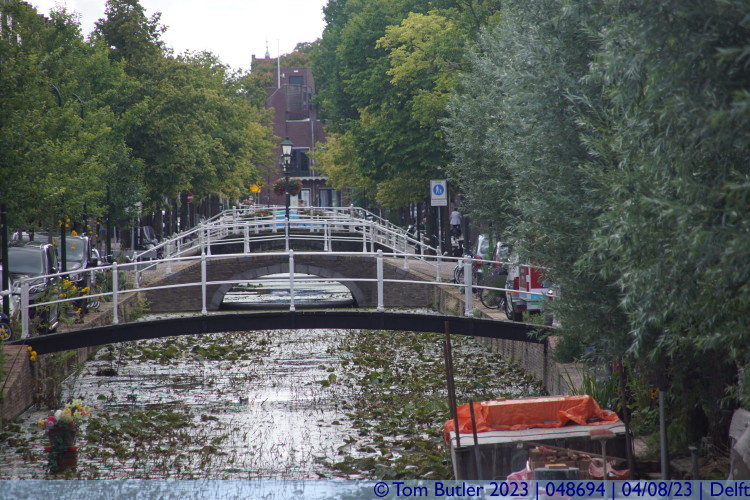 Photo ID: 048694, Looking down the Gasthuislaan Canal, Delft, Netherlands
